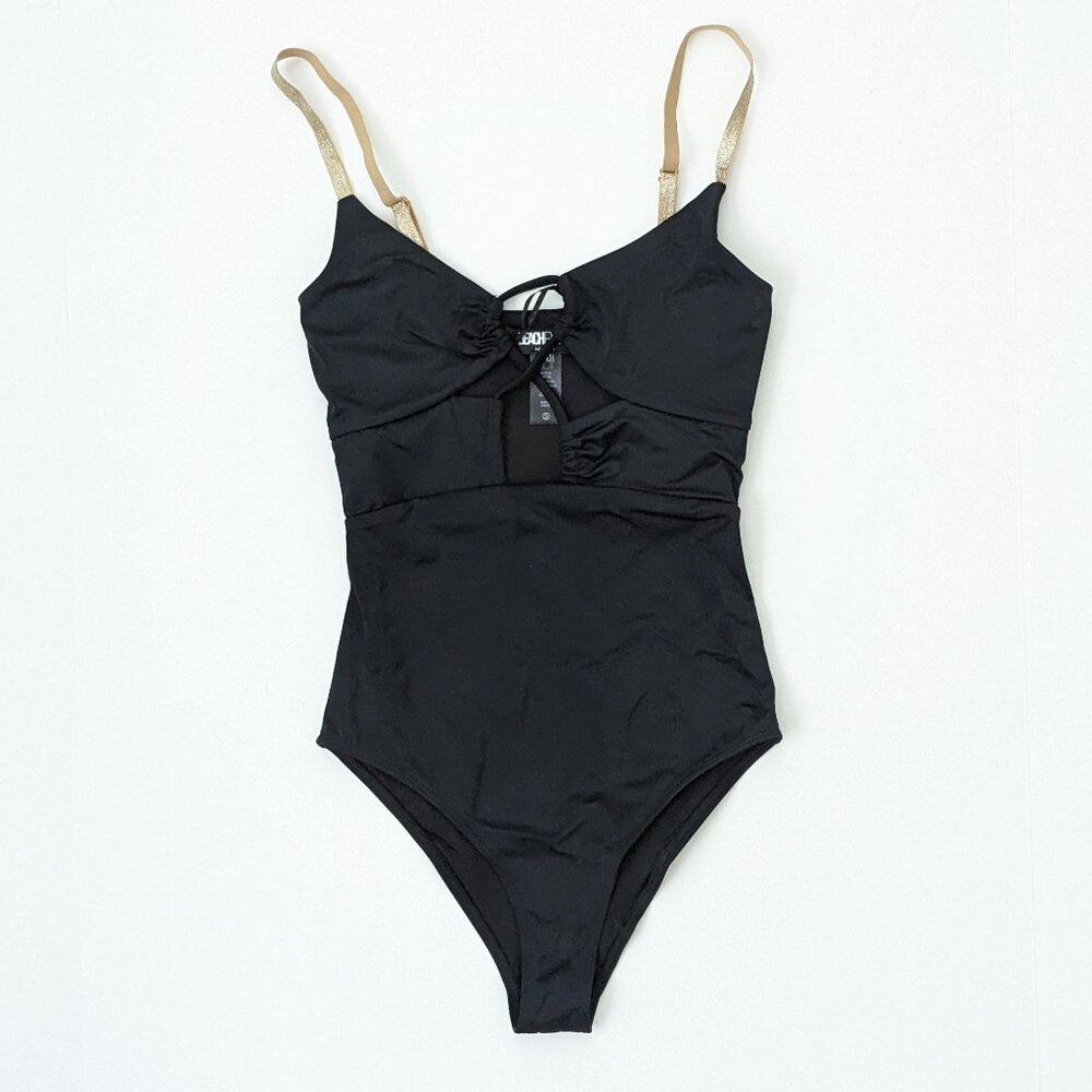 Beach Riot Leslie One-Piece Swimsuit, Black, Women's Small